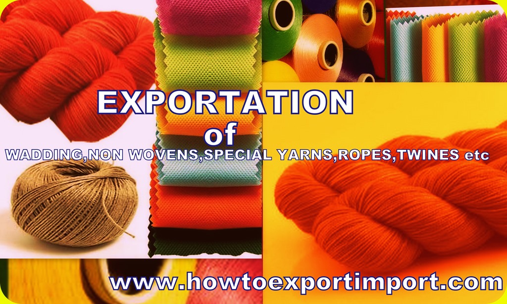 ITC code for WADDING, FELT and NONWOVENS, SPECIAL YARNS, TWINE, CORDAGE